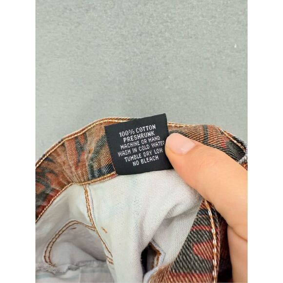 Vintage Time Capsule Womens Multicolor Southwestern Aztec Print Denim Jeans Size - Picture 8 of 11